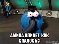  амина пливет, как спалось ?
