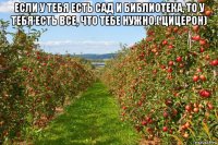 если у тебя есть сад и библиотека, то у тебя есть все, что тебе нужно.( цицерон) 