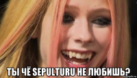  ты чё sepulturu не любишь?