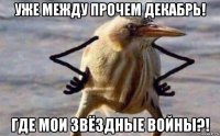 уже между прочем декабрь! где мои звёздные войны?!