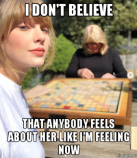 i don't believe that anybody feels about her like i'm feeling now