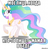 моё лицо, когда кто-то пишет "мама я в беде"