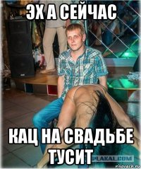 эх а сейчас кац на свадьбе тусит
