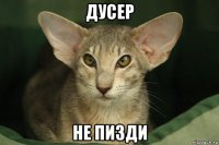 дусер не пизди