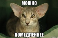 можно помедленнее