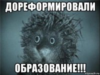 дореформировали образование!!!