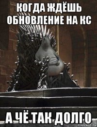 когда ждёшь обновление на кс а чё так долго