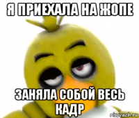я приехала на жопе заняла собой весь кадр