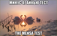 минус 47 айкью тест the mensa test