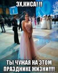 эх,киса! !! ты чужая на этом празднике жизни!!!!