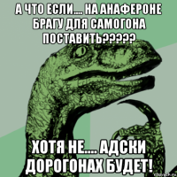 а что если.... на анафероне брагу для самогона поставить????? хотя не.... адски дорогонах будет!