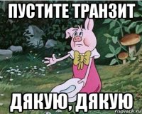 пустите транзит дякую, дякую