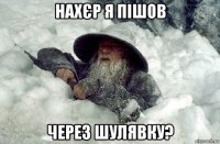 нахєр я пішов через шулявку?