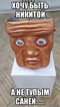 хочу быть никитой а не тупым саней......