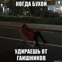 когда бухой удираешь от гаишников