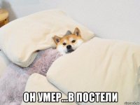  он умер...в постели