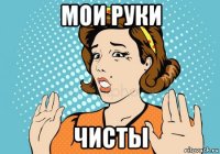 мои руки чисты