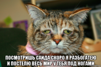  посмотришь саида скоро я разбогатею и постелю весь мир у тебя под ногами