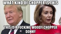 what kind of chopper is this this is a fucking woody chopper donny