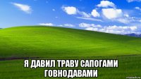  я давил траву сапогами говнодавами