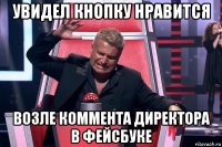 увидел кнопку нравится возле коммента директора в фейсбуке