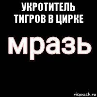 укротитель тигров в цирке 