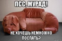 псс, мурад! не хочешь немножко поспать?