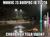 минус 73 вопрос iq теста сколько у тебя ушей?