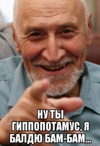  ну ты гиппопотамус, я балдю бам-бам...