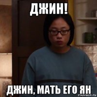джин! джин, мать его ян