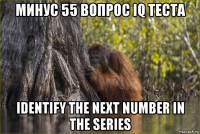 минус 55 вопрос iq теста identify the next number in the series