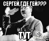сергей,где гей??? тут