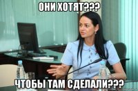 они хотят??? чтобы там сделали???