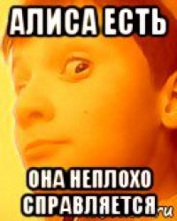 алиса есть она неплохо справляется