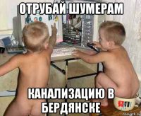 отрубай шумерам канализацию в бердянске