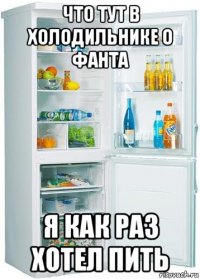 что тут в холодильнике о фанта я как раз хотел пить