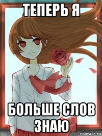 теперь я больше слов знаю