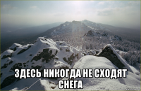  здесь никогда не сходят снега