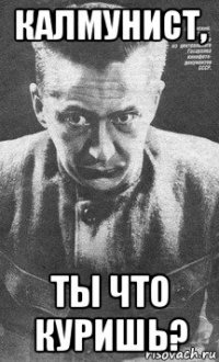 калмунист, ты что куришь?