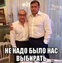  не надо было нас выбирать