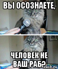 вы осознаете, человек не ваш раб?