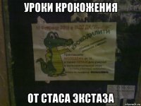 уроки крокожения от стаса экстаза