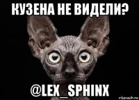 кузена не видели? @lex_sphinx