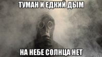 туман и едкий дым на небе солнца нет