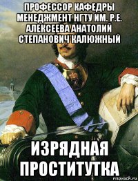 профессор кафедры менеджмент нгту им. р.е. алексеева анатолий степанович калюжный изрядная проститутка