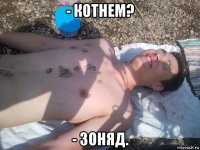 - котнем? - зоняд.
