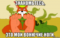 знакомьтесь, это мои вонючие ноги.