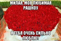 милая, моя любимая рашкоу я тебя очень сильно люблю!