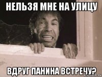 нельзя мне на улицу вдруг панина встречу?