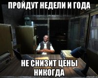 пройдут недели и года не снизит цены никогда